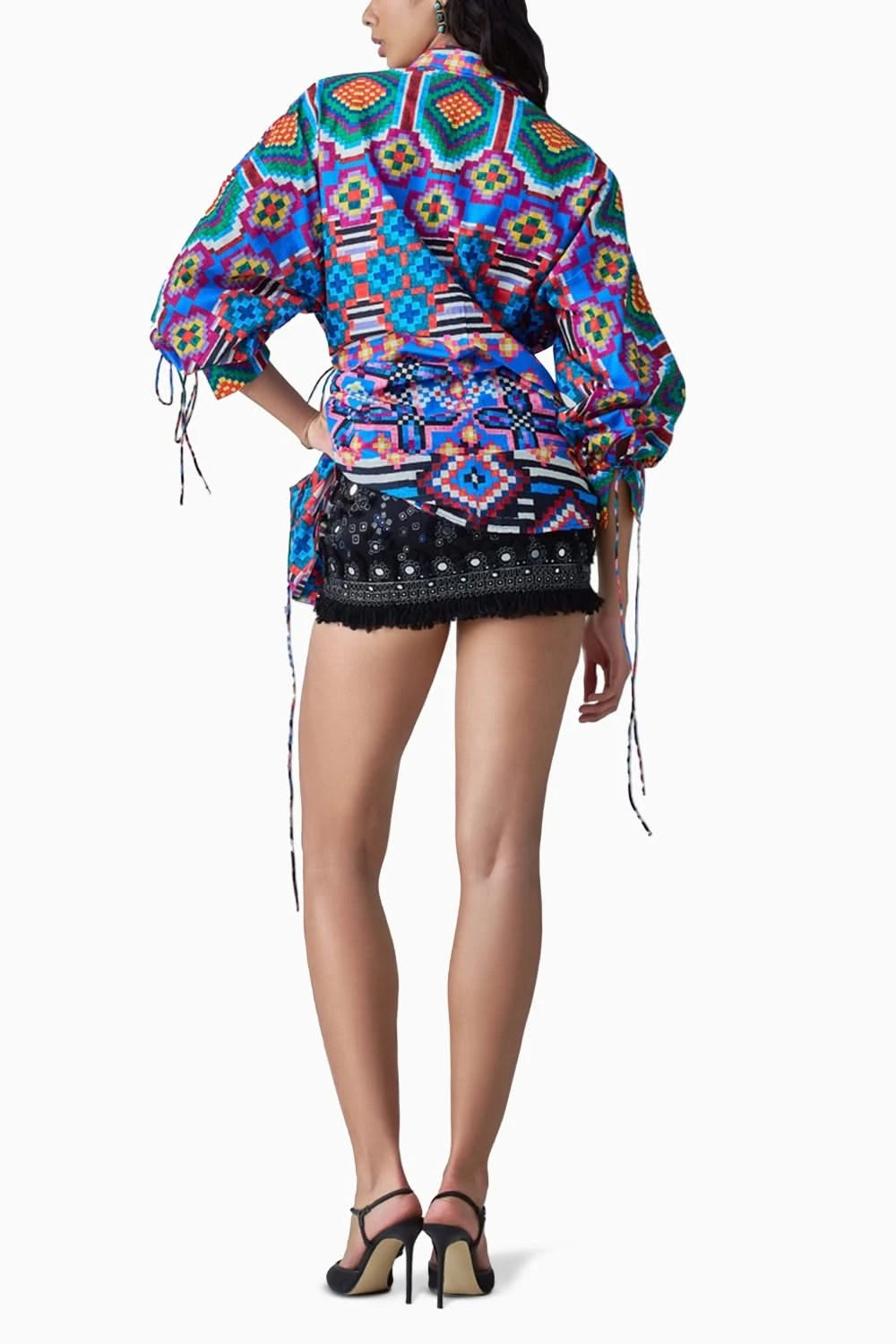 Sia Ikat Batwing Tie Shirt