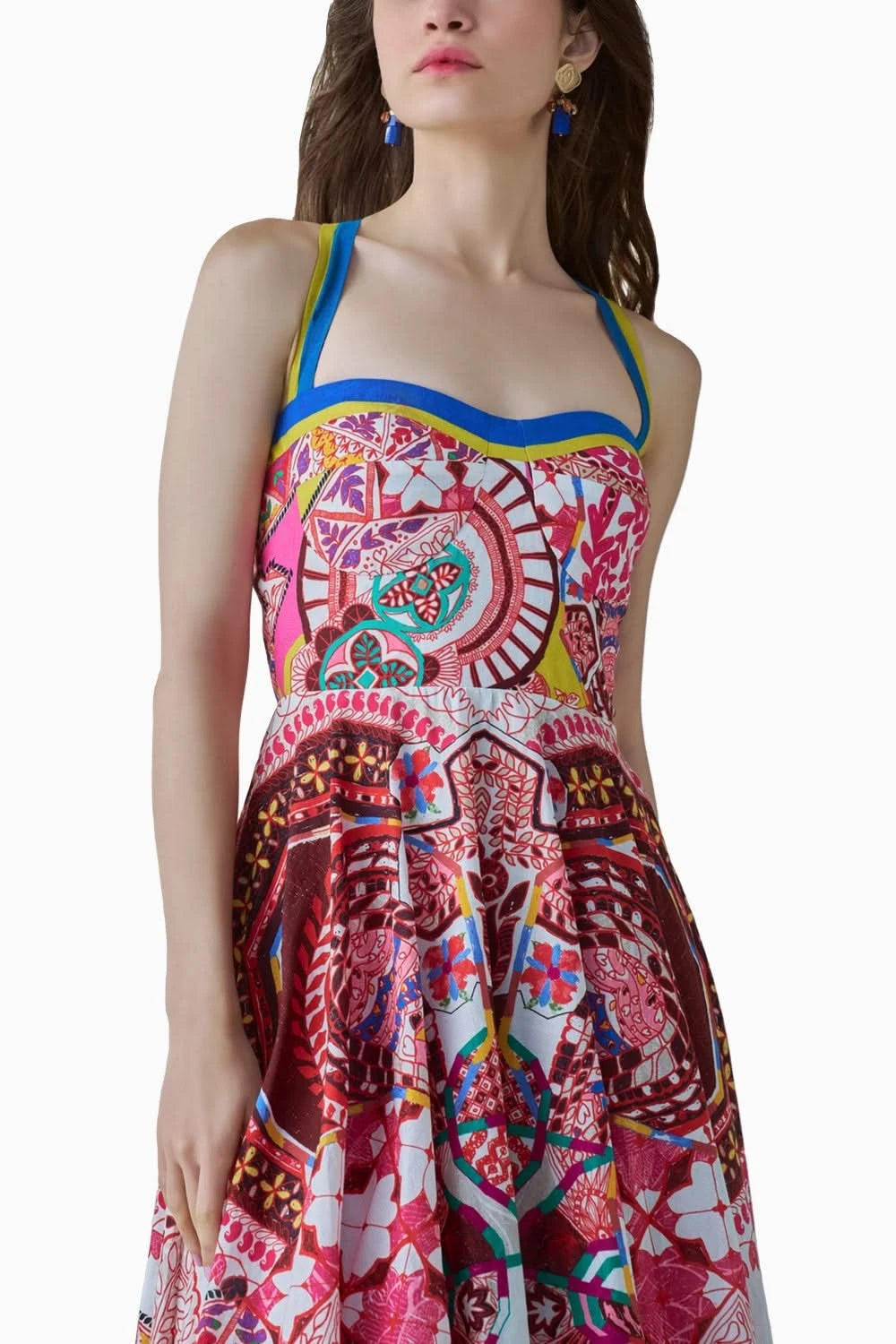 Marilyn Paisley Print Flared Dress