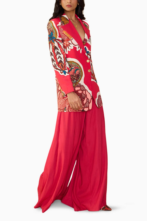 Solid Raspberry Palazzo