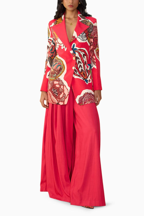 Solid Raspberry Palazzo