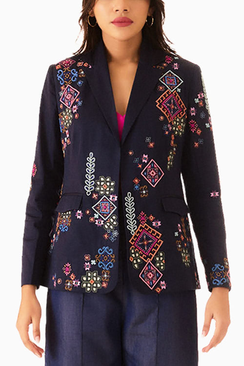 Navy Blue Idealist Long Jacket