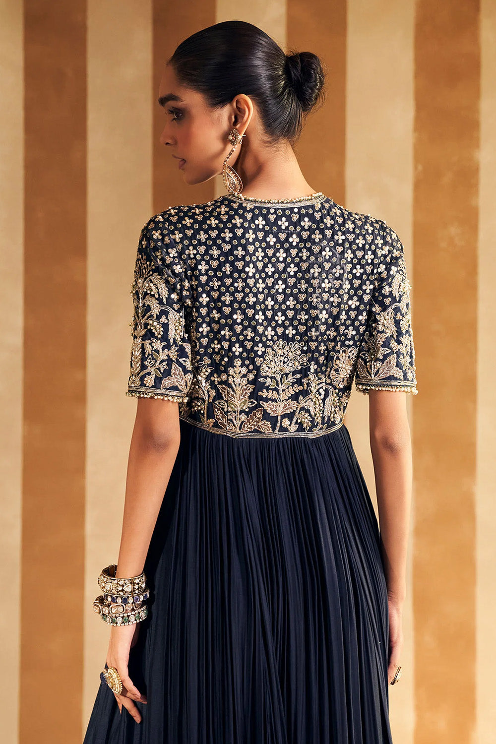 Zarqaa Navy Anarkali Set