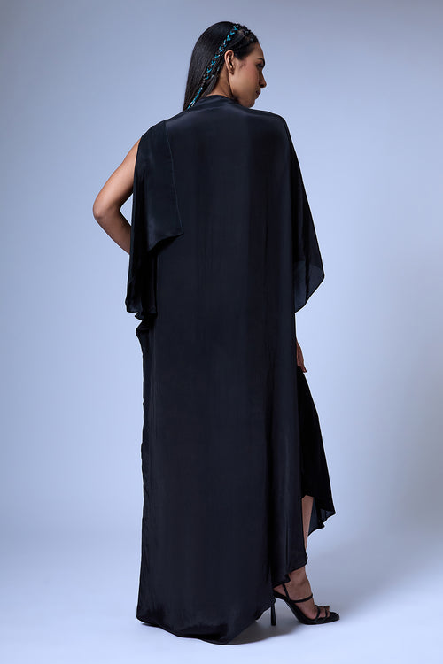 The Splatter Black Kaftan Dress