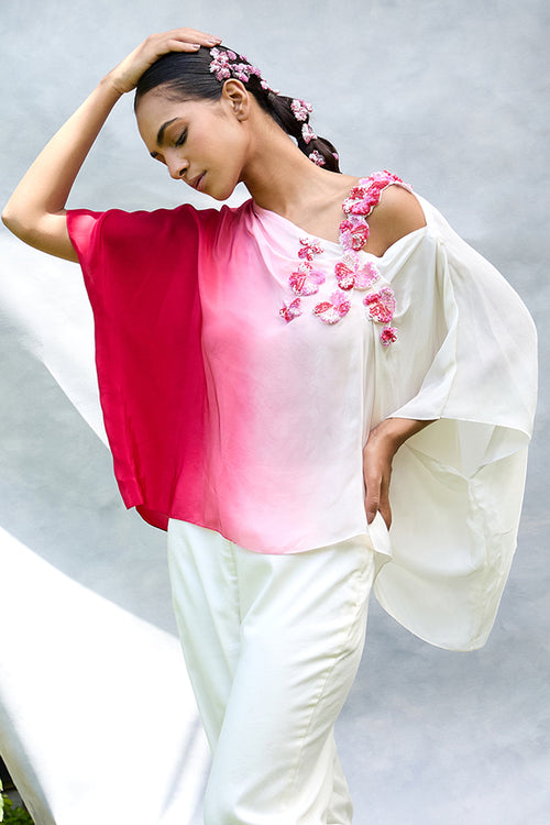 The Floral Burst Kaftan Top