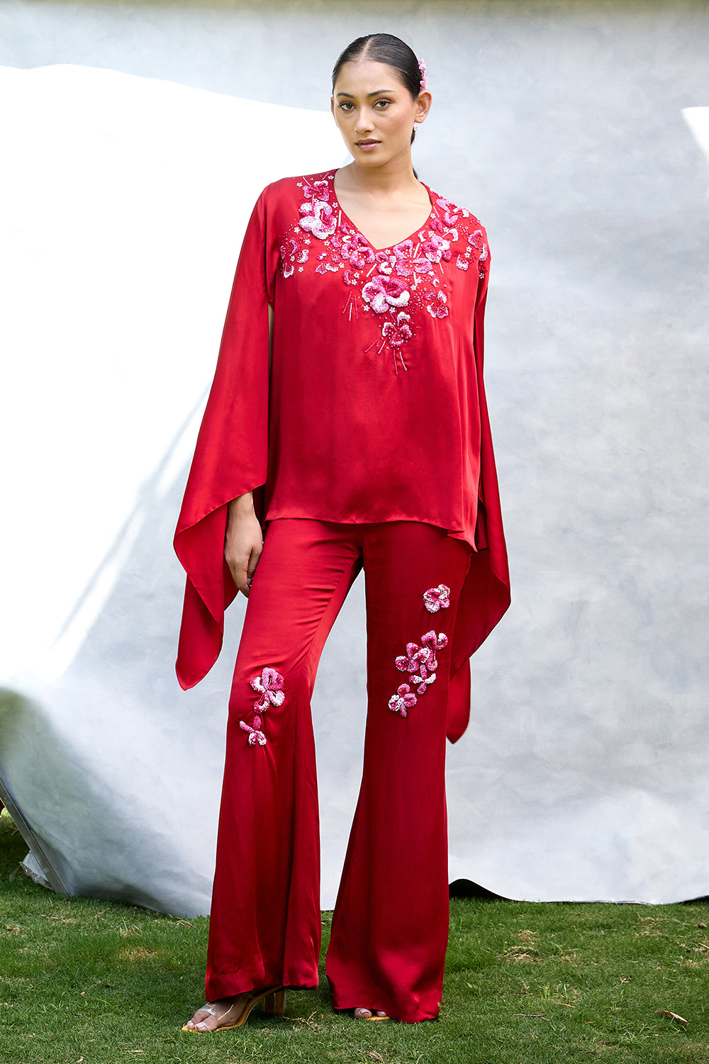The Floral Burst Draped Set