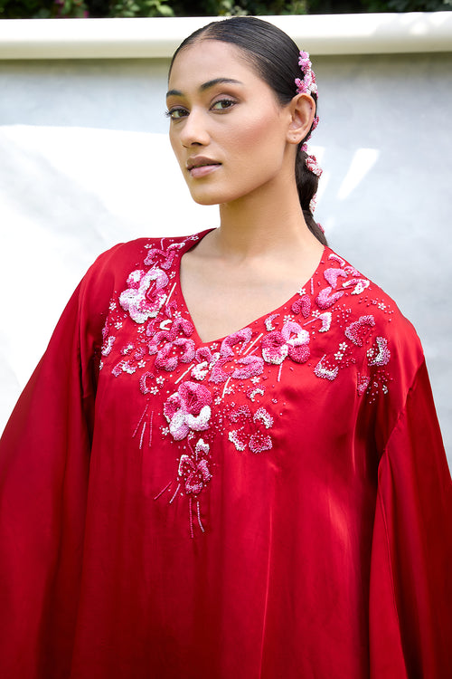 The Floral Burst Draped Set