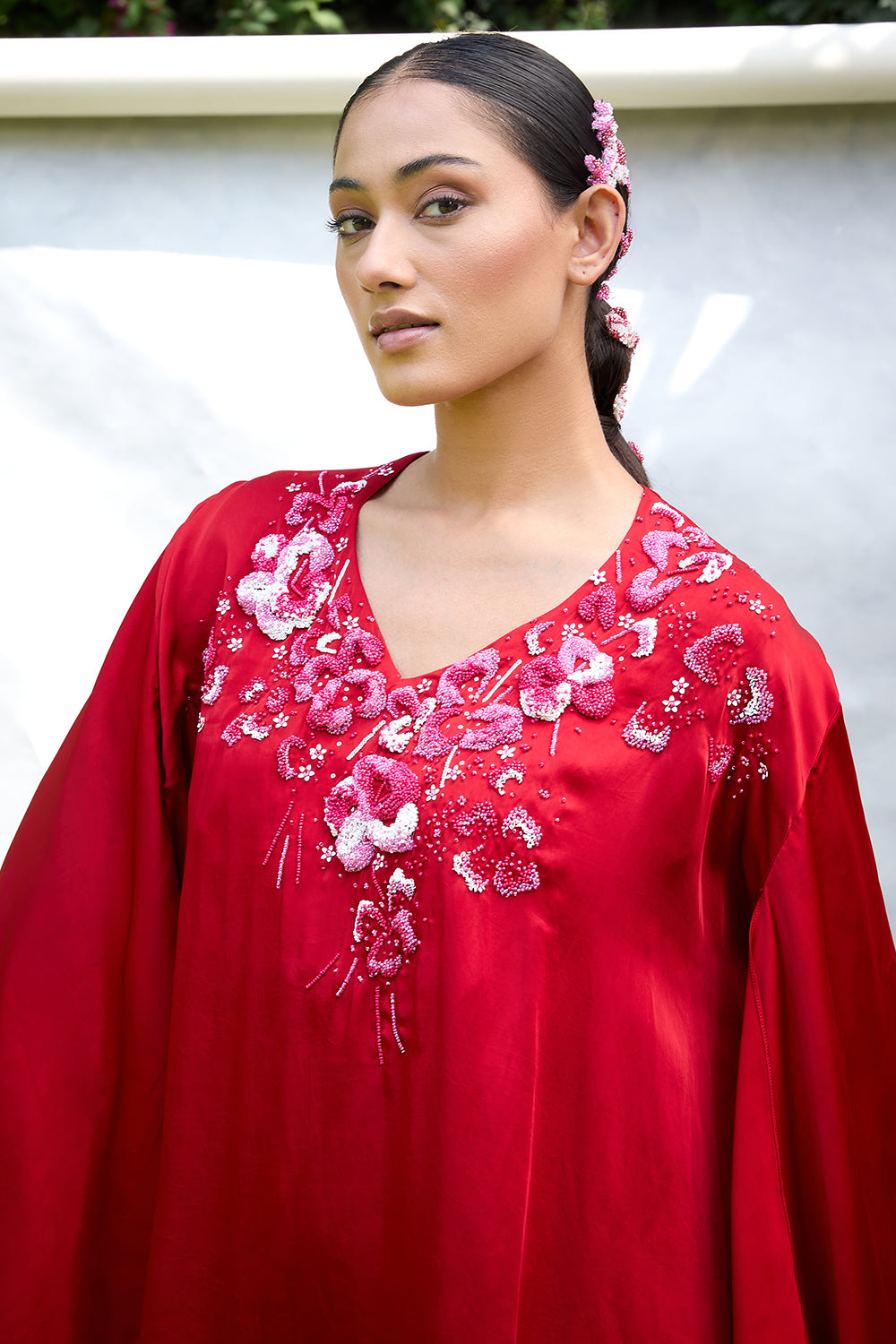 The Floral Burst Draped Set