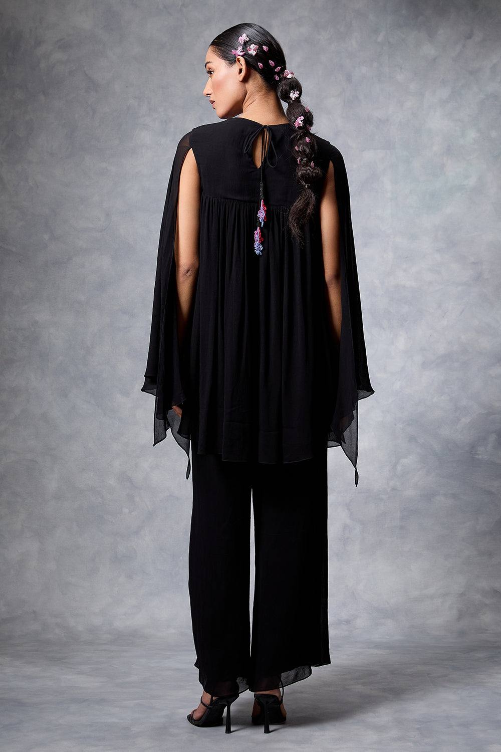 The Trickle Draped Top And Pant Set