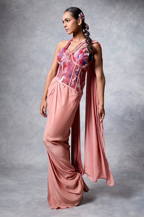 The Sprinkle Corset Saree Set