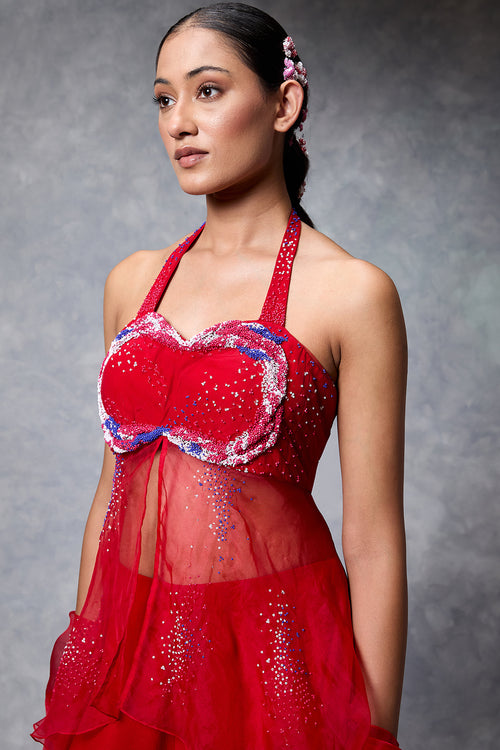 The Splash Top And Gharara Pant Set