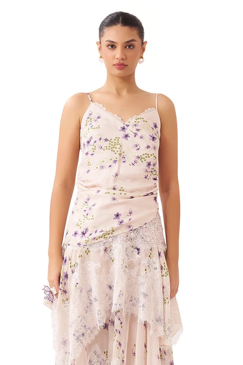 Serenity Printed Lavender Top