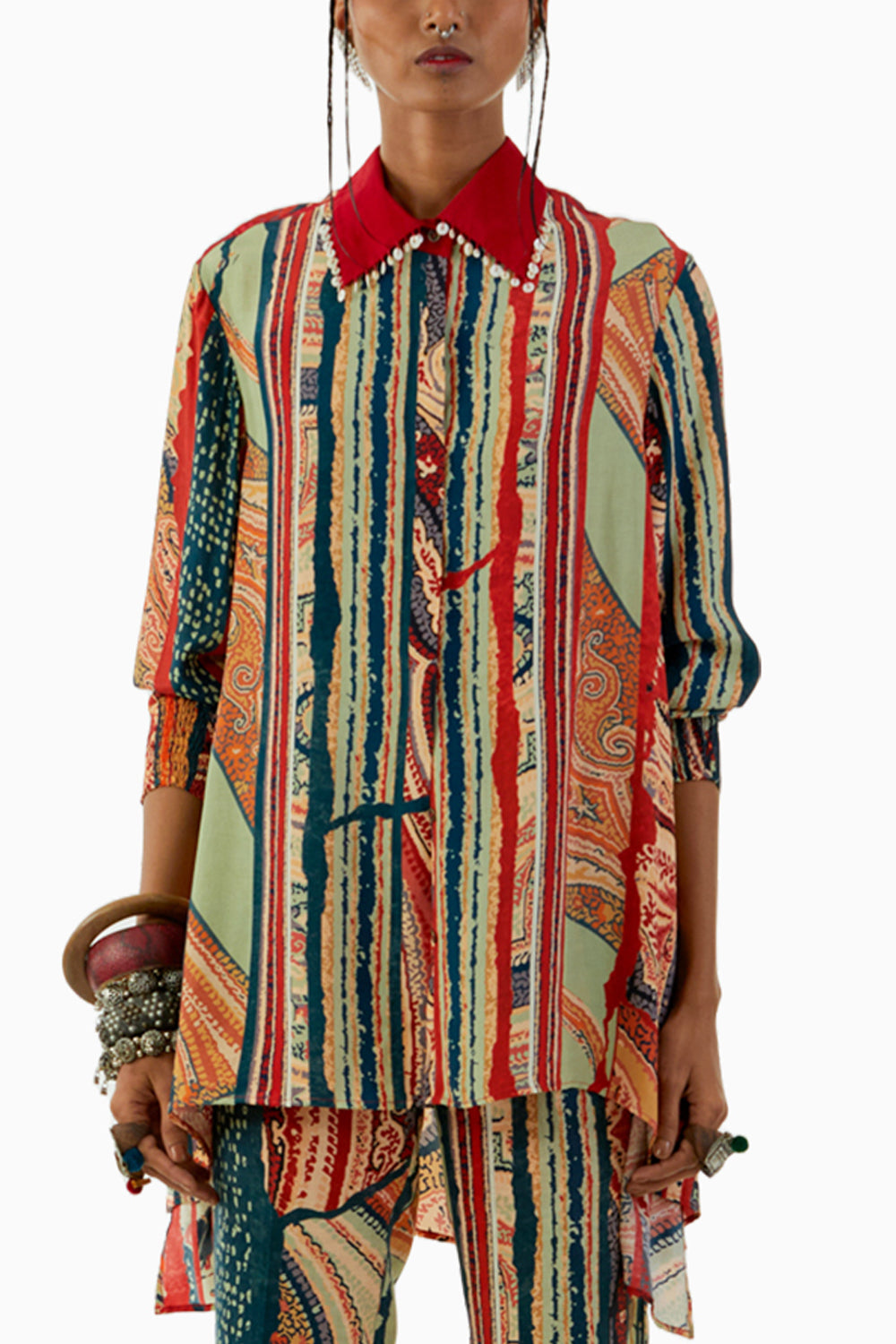 Multicolor Atri Shirt and Trouser Set