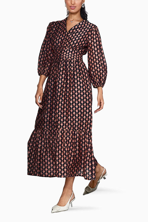 Fiorello Black Boota Print Dress