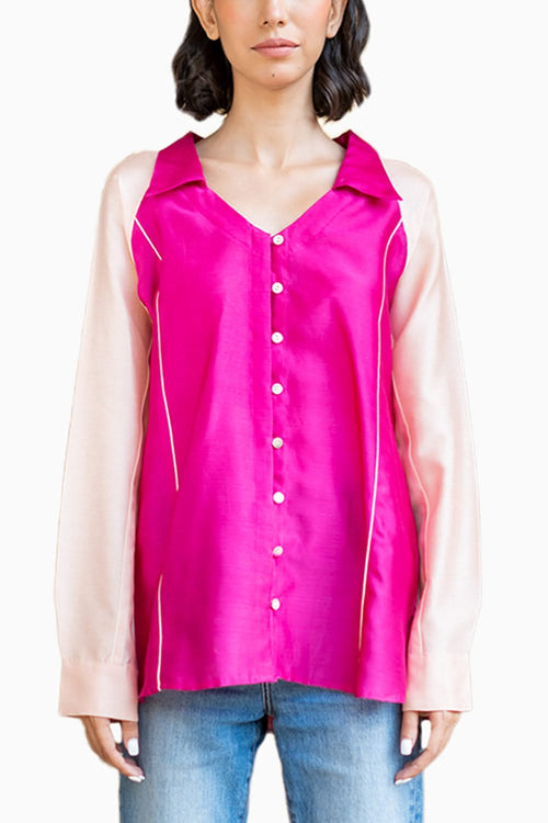 Fuchsia & Baby Pink Nova Shirt