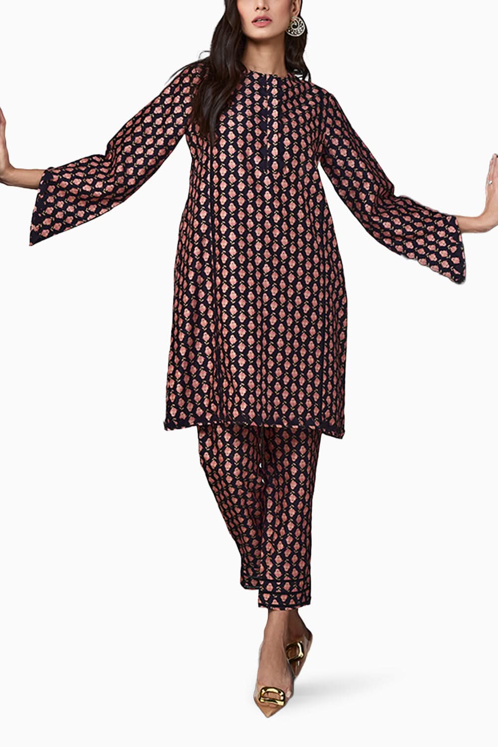 Boota Rksha Soma Black Boota Print Kurta Set