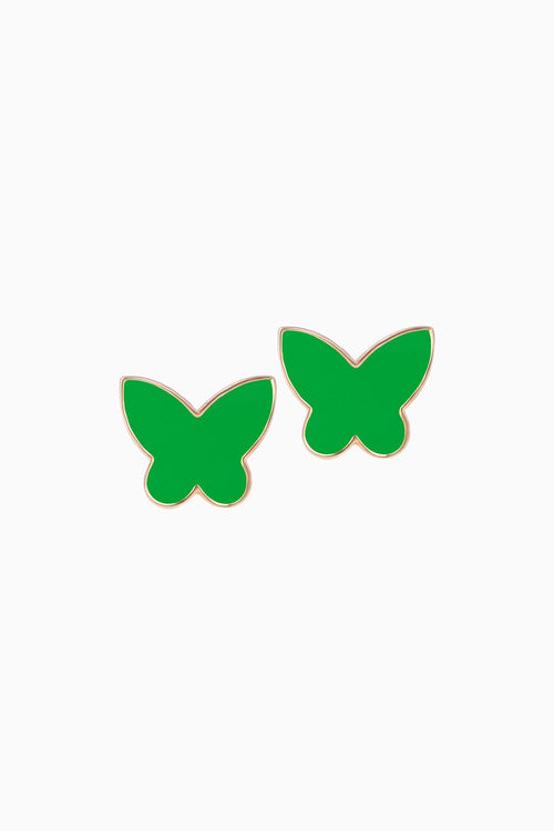Butterfly Enamel 14KT Gold Studs
