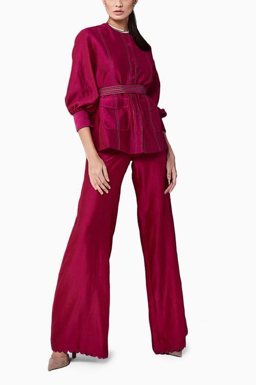 Acantha Fucshia Pants Set