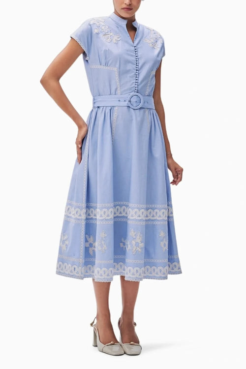 Diva Light Blue Chambray Dress