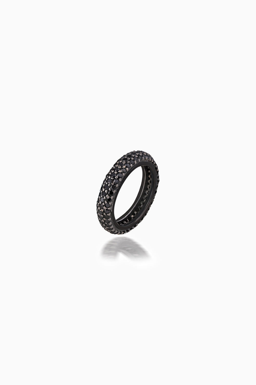 Classic Black 18KT Gold Diamond Stackable Ring