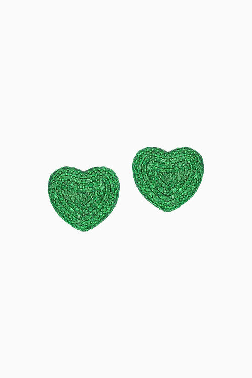Classic Tsavorite 18KT Gold Heart Studs