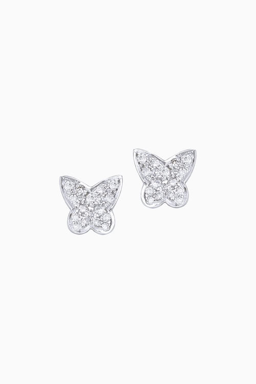 Butterfly Diamond 14KT Gold Studs
