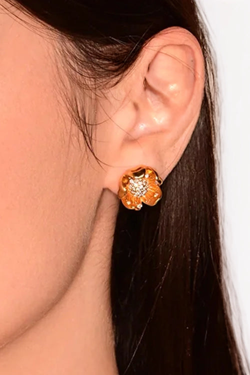 Gold Flower Earrings