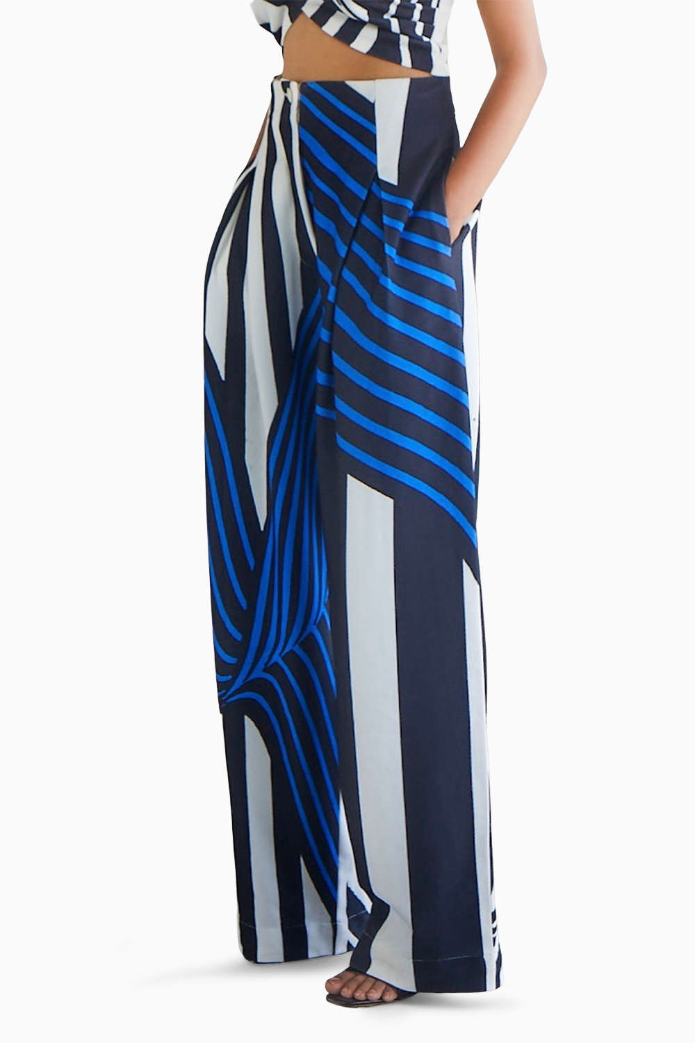 Striped Pleated Pants