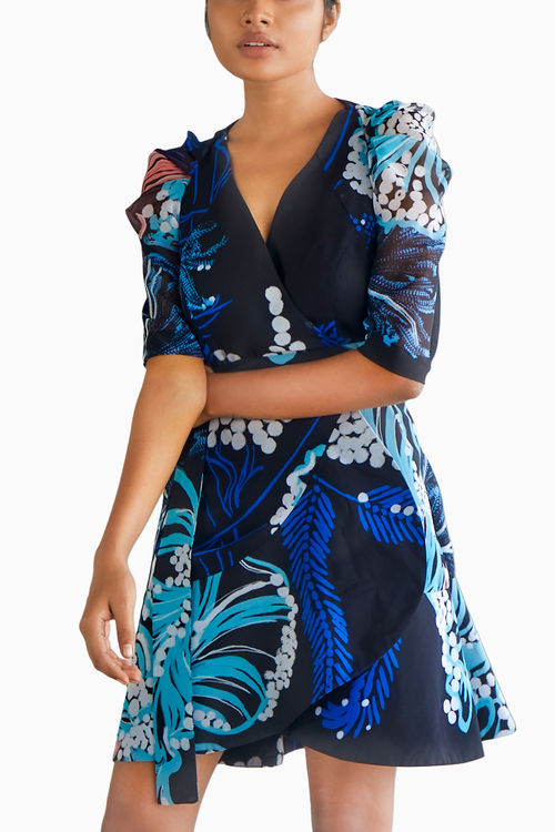 Windowleaf Wrap Dress