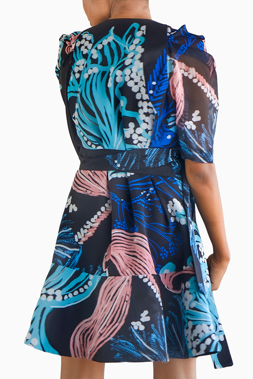 Windowleaf Wrap Dress