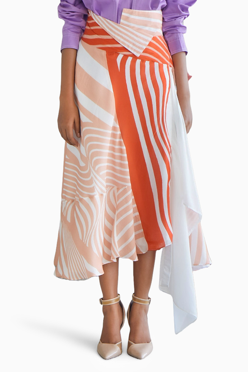 Striped Kerchief Skirt