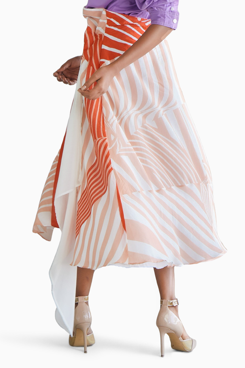 Striped Kerchief Skirt