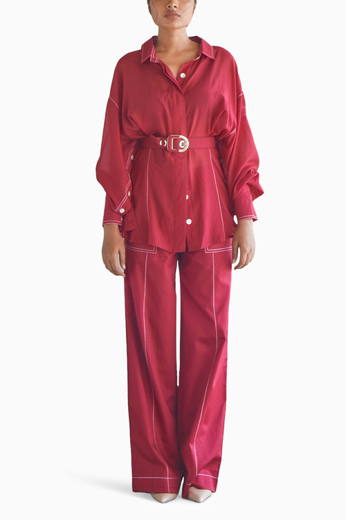 Maroon Coord Set