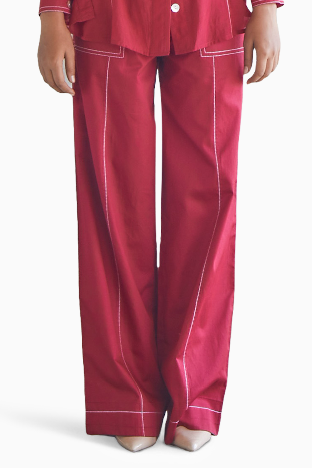 Solid Maroon Trousers