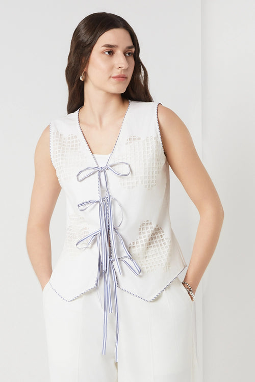 Handcrafed Tie-Up Vest