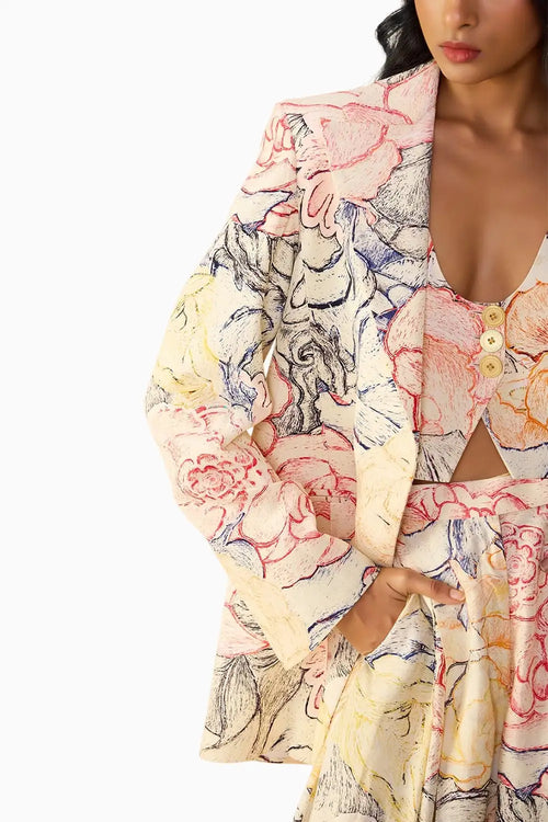 Aura Scratches Miranda Blazer with Delfie Waistcoat and Polina Trouser