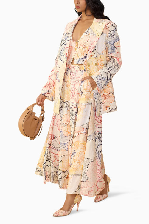 Aura Scratches Miranda Blazer with Delfie Waistcoat and Polina Trouser