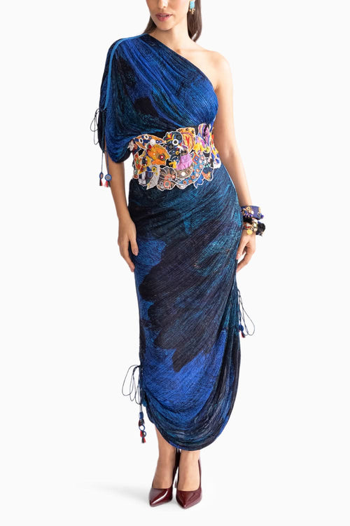 Mia Blue Dress with Sila Corset Belt