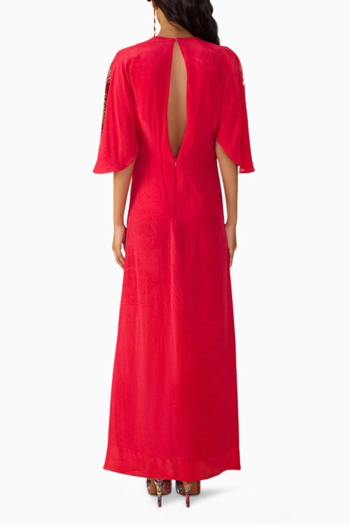 Red Velvet Mischka Dress