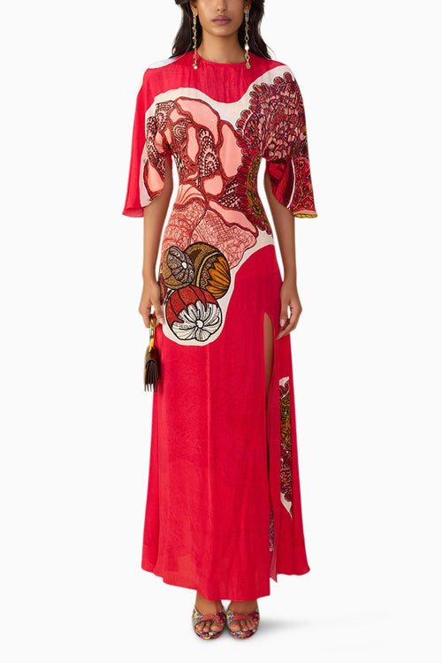 Red Velvet Mischka Dress