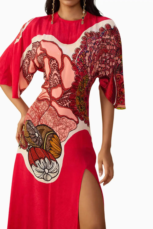 Red Velvet Mischka Dress
