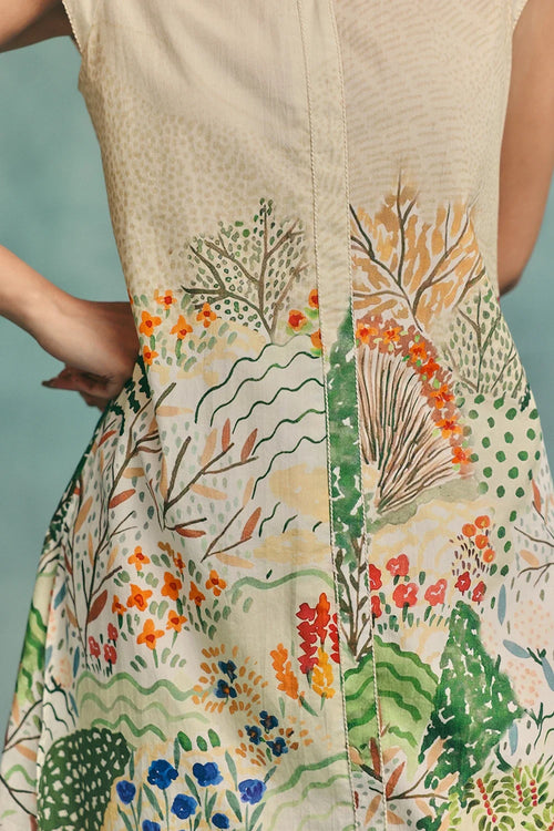 Ecru Meadow Sleeveless Kurta Set