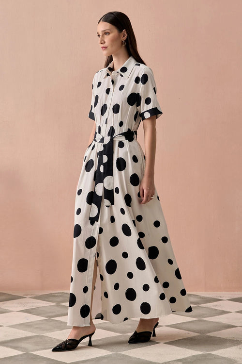 Monochrome Mono Maxi Dress