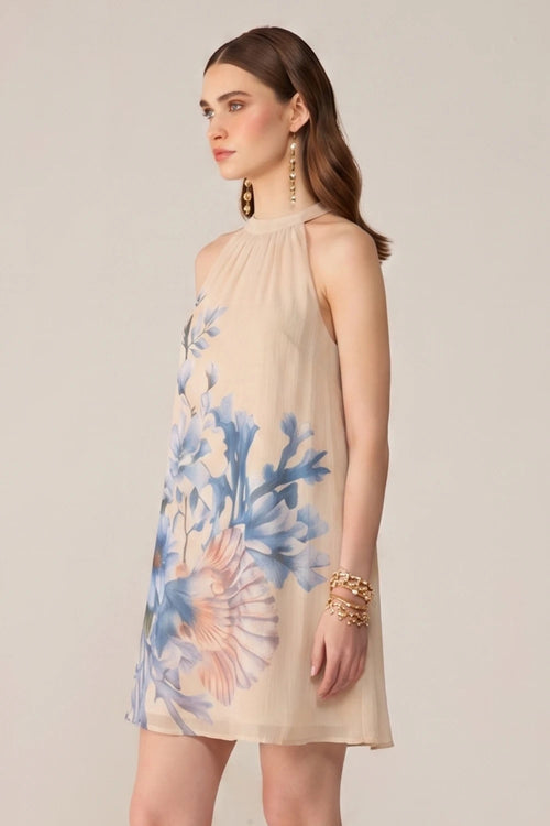 Cream Belli Mini Dress