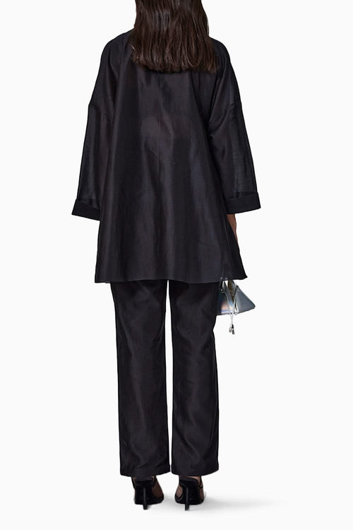Sierra Black Cape Pants Set