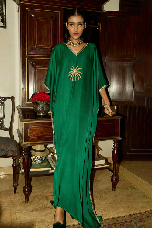The Sparkler Green Kaftan