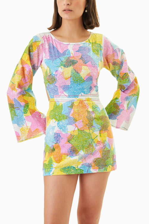 Whispering Leaves Slim Fit Dress