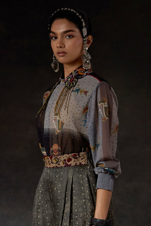 Multicolor Akaar Atri Straight Shirt