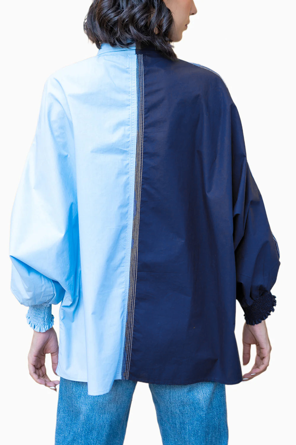 Blue & Light Blue Lily Shirt