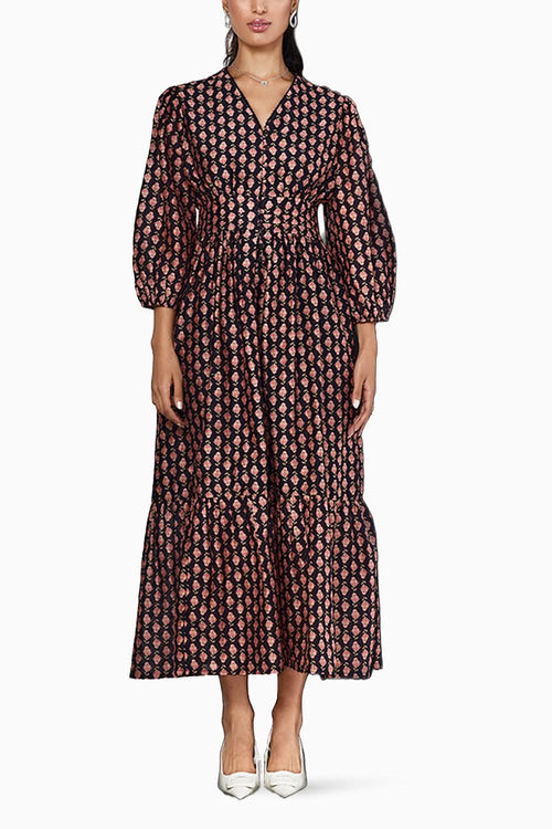 Fiorello Black Boota Print Dress