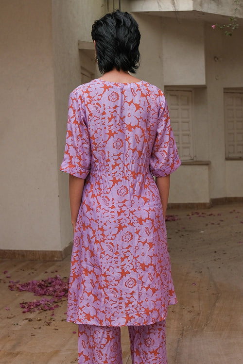 Lavender Floret Asymmetric Tunic